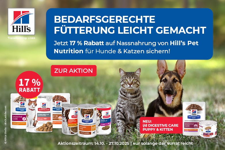 Hills Science Plan & Prescription Diet 17 % auf Nassnahrung